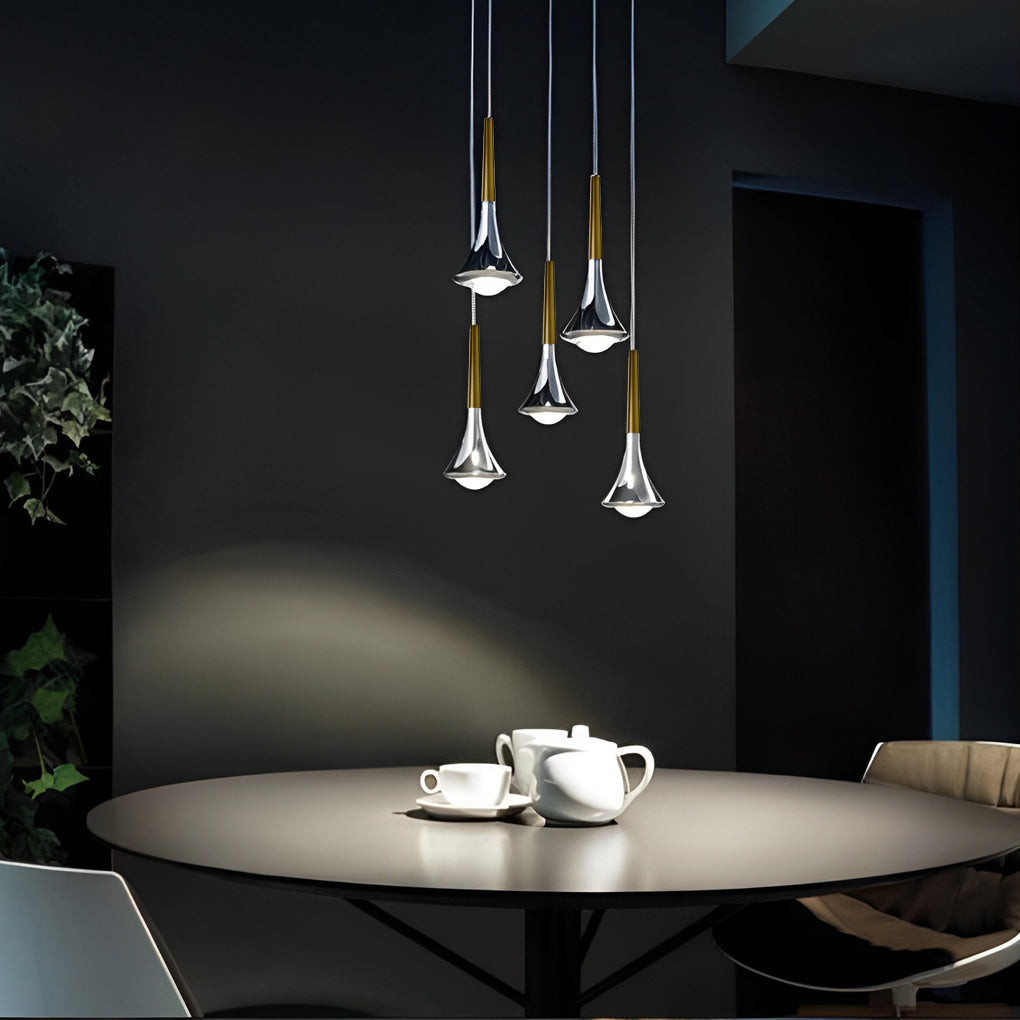 LumenAria Nordic LED závěsné svítidlo ve tvaru kapky vody pro schodiště