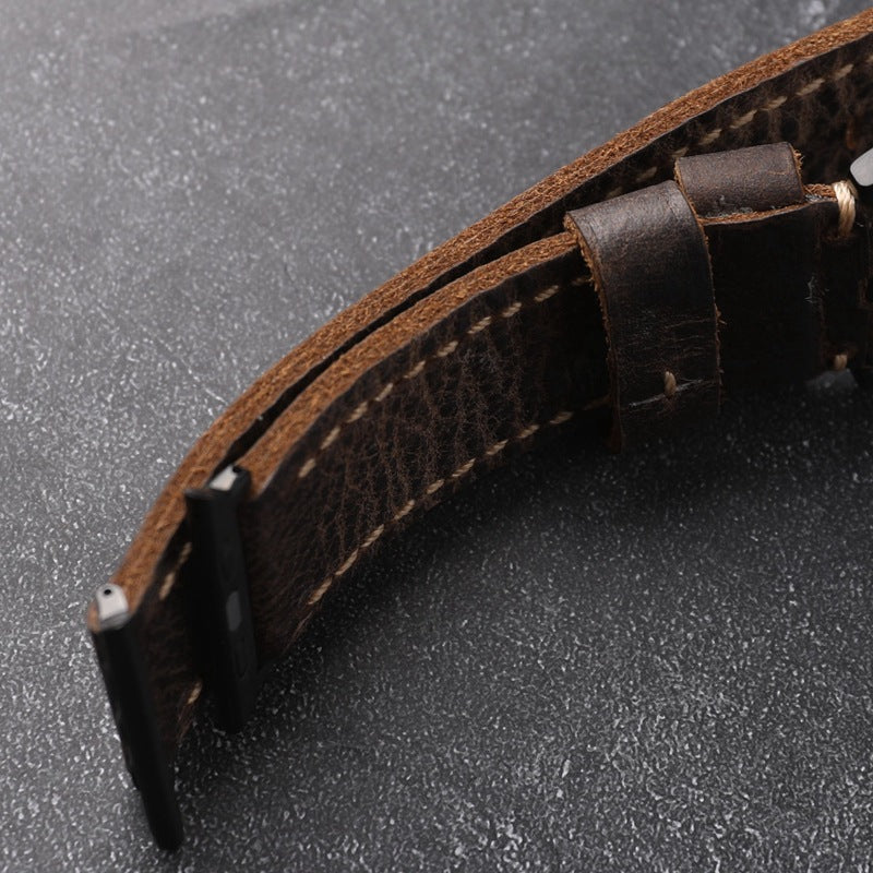Pasek do Apple Watch wykonany z wysokiej jakości skóry bydlęcej pierwszej warstwy