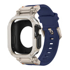 RavenTac 2'si 1 Arada TPU PC Kılıflı Fluoro Kauçuk Bant Apple Watch İçin