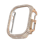 LuxeGuard Diamantbesetztes Vollschutz-Case für Apple Watch mit Displayschutzfolie
