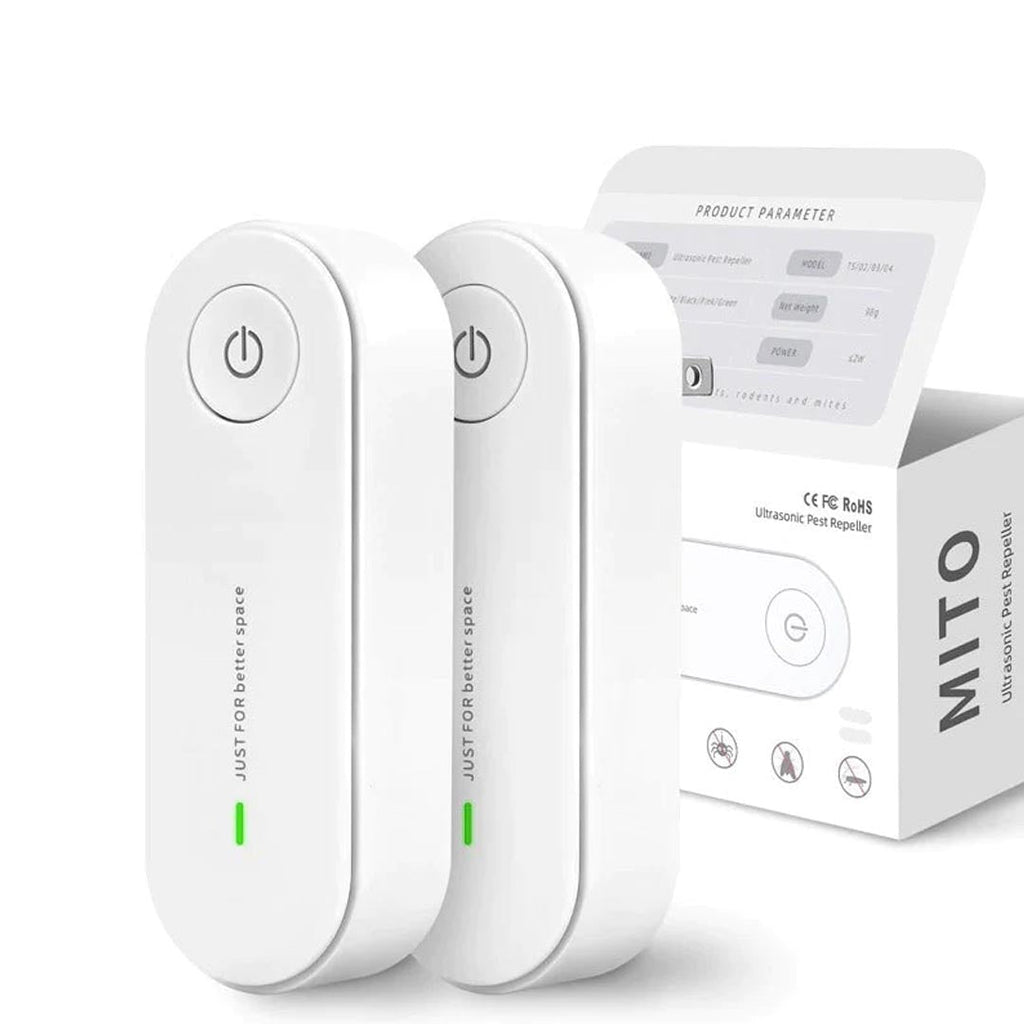 Dual Pack Ultrasonic Mosquito Repellent Plug-In Units for Home Use