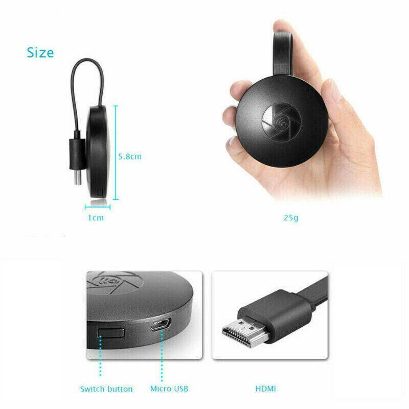 Receptor HDMI Sem Fios Portátil para Espelhamento de Ecrã 1080p