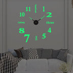 Orologio da parete moderno Luminor nero con movimento al quarzo