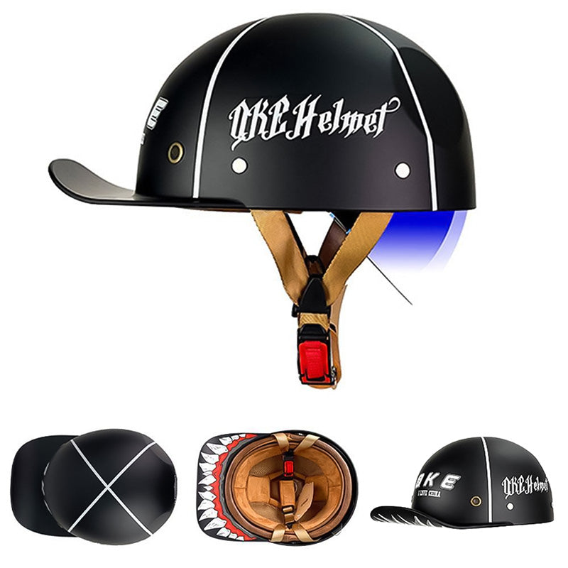 Casque demi-coque style baseball ZenForge DOT homologué coque ABS mousse EPS