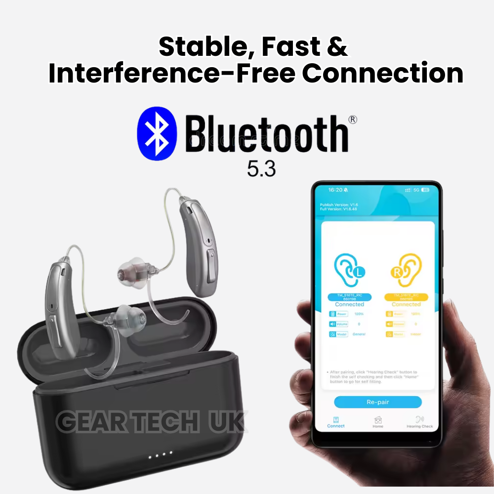 Aparelho Auditivo Bluetooth Vero Recarregável BTE com Cancelamento de Ruído