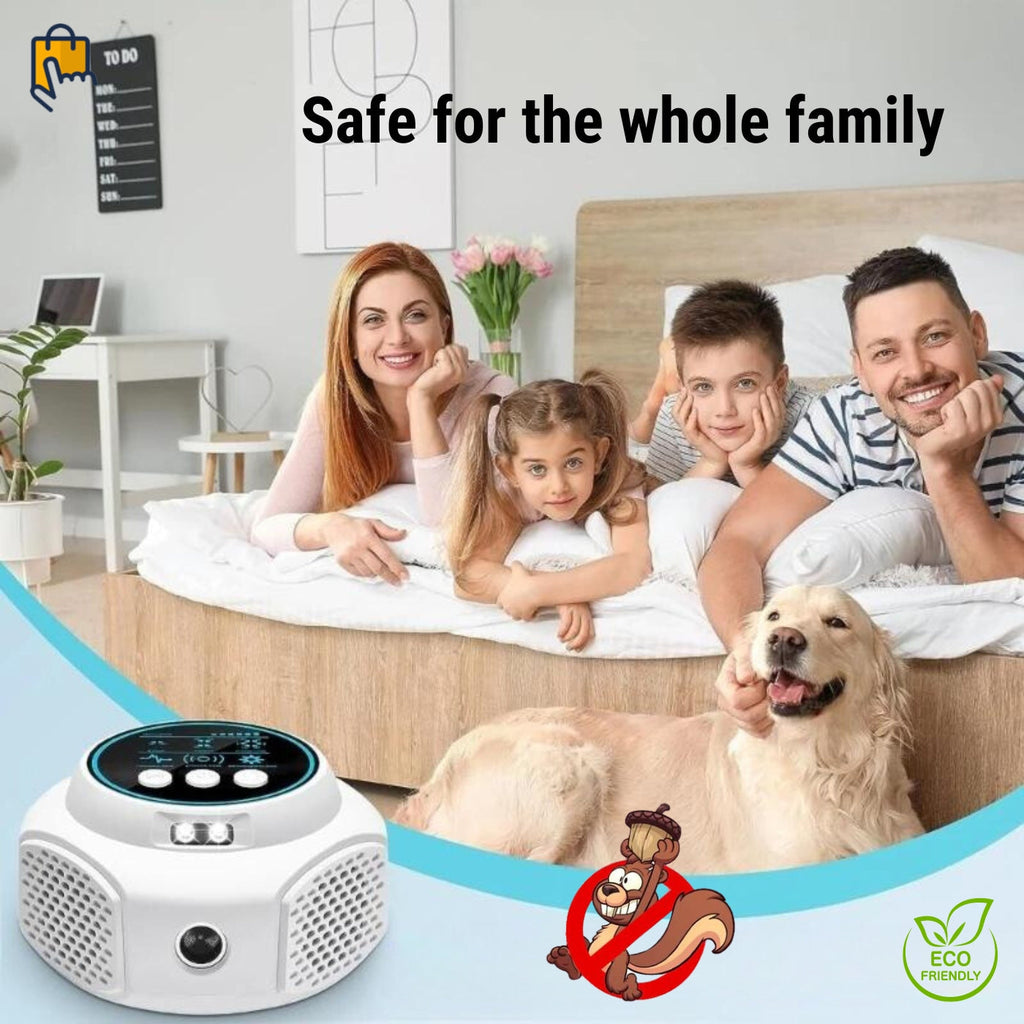 NexaGuard Dispozitiv Ultrasonic pentru Îndepărtarea Veverițelor de Interior cu Acoperire Ultrasonică Completă Pe Toate Părțile