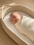 Portable Cotton Rope Baby Changing Basket with Pad
