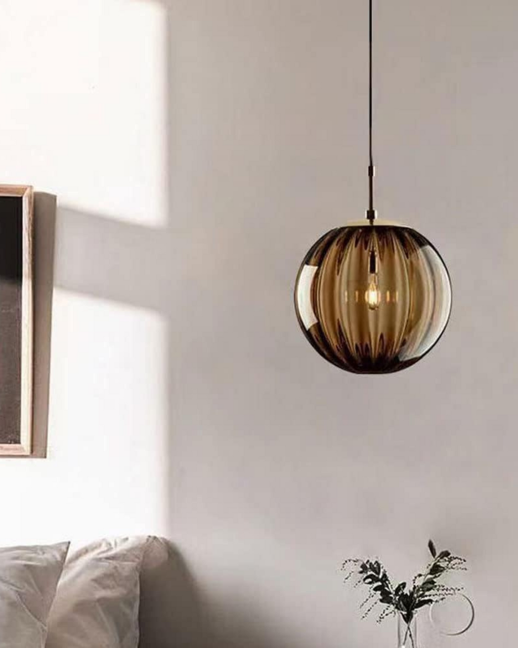 VeraLux Amber Glass Light With Subtle Vintage Glow For Any Ceiling