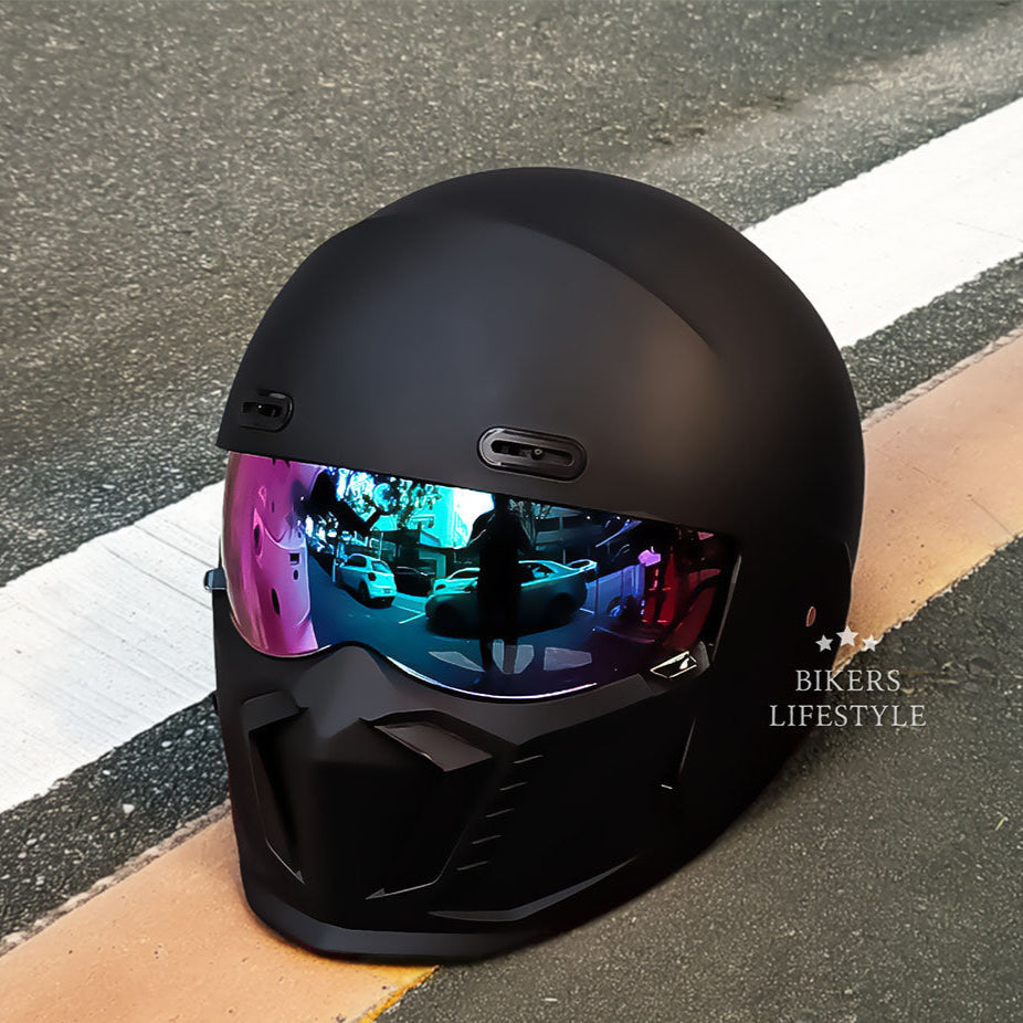 Retro Pilot Helmet For Street Riding With DOT ECE Approval And Cushioned Liner