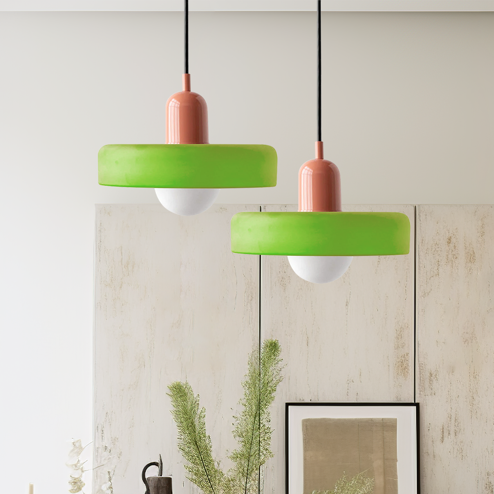 Bauhaus Aurelo Colored Glass Pendant Light For Dining Rooms