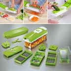 SlicePro 12-In-1 Veggie Cutter For Safe Quick Prep And Easy Chopping