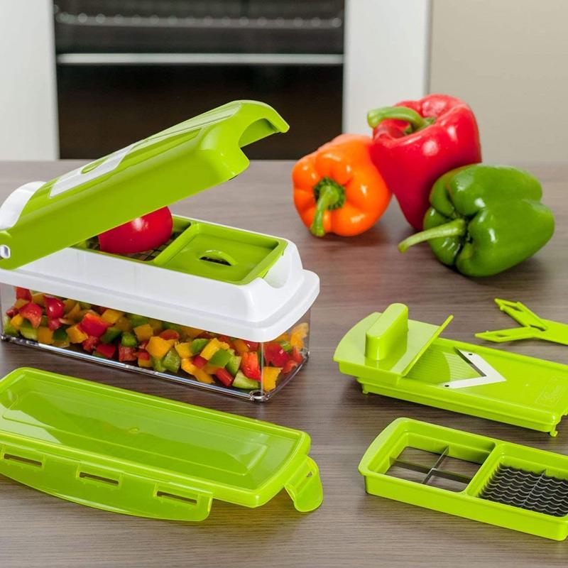 SlicePro 12-In-1 Veggie Cutter For Safe Quick Prep And Easy Chopping