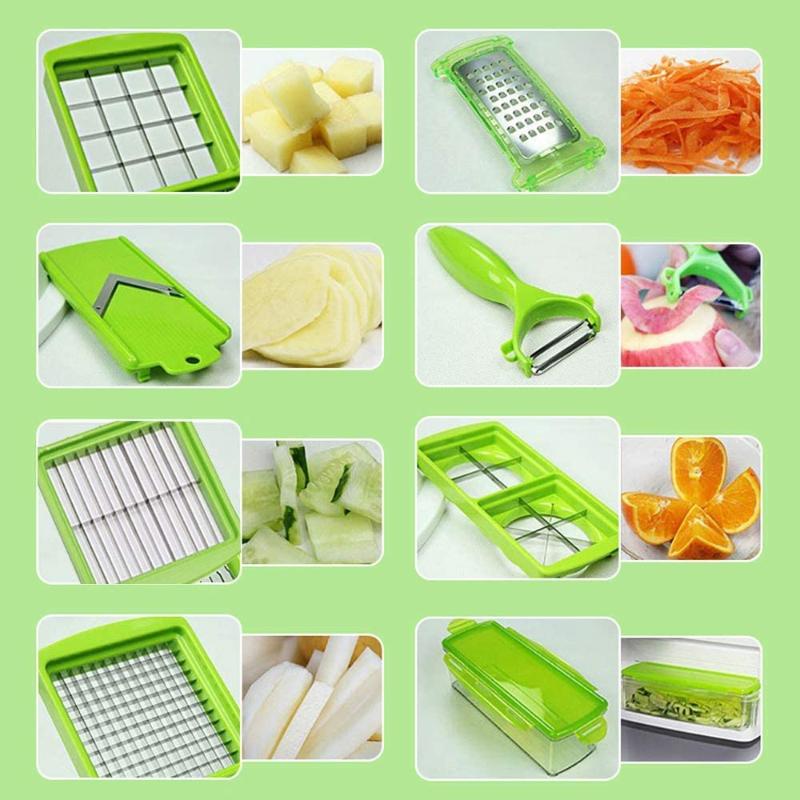 SlicePro 12-In-1 Veggie Cutter For Safe Quick Prep And Easy Chopping