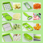 SlicePro 12-In-1 Veggie Cutter For Safe Quick Prep And Easy Chopping