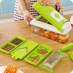 SlicePro 12-In-1 Veggie Cutter For Safe Quick Prep And Easy Chopping