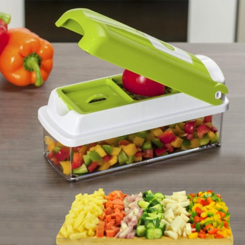 SlicePro 12-In-1 Veggie Cutter For Safe Quick Prep And Easy Chopping