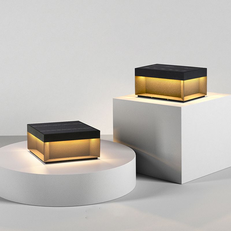 Aureon zonne-energie paallampen voor buitenpatio's moderne vierkante stijl