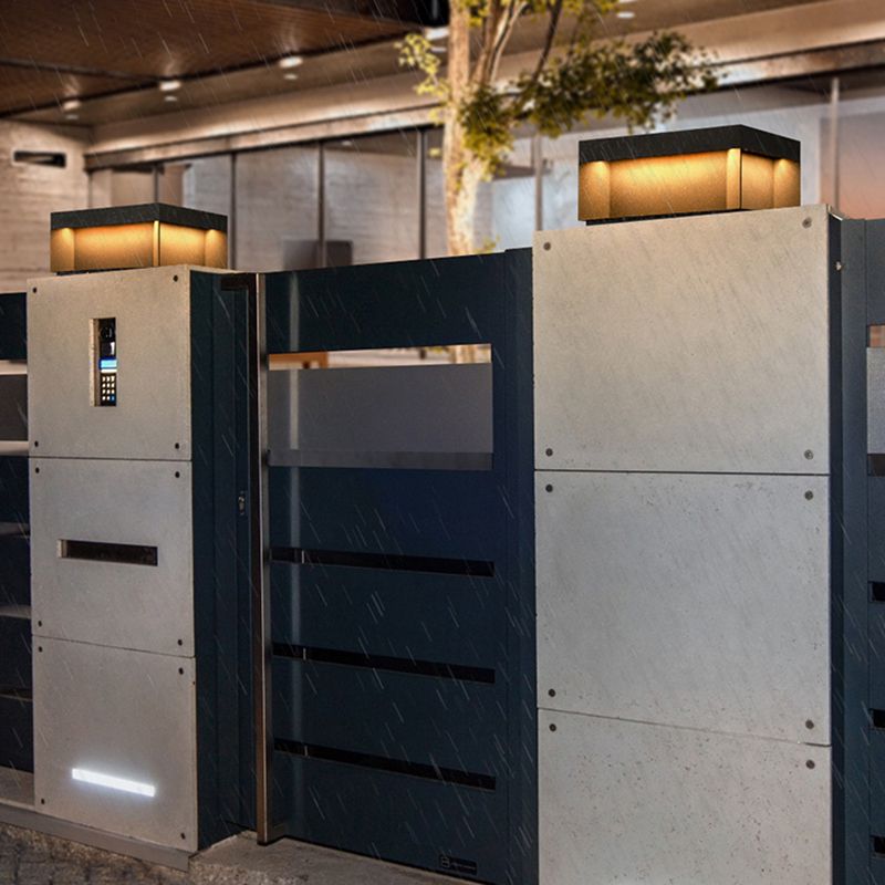 Aureon zonne-energie paallampen voor buitenpatio's moderne vierkante stijl