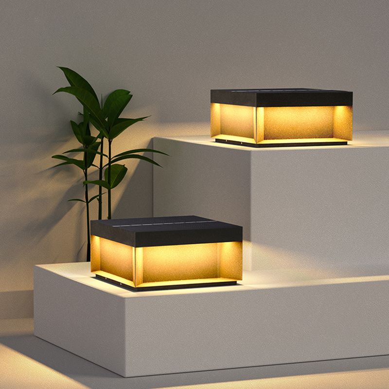 Aureon zonne-energie paallampen voor buitenpatio's moderne vierkante stijl