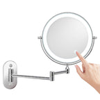Espejo de Afeitar de Pared Recargable Luxa con Iluminación LED 1X 10X