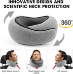Ergonomický cestovní polštář na krk z paměťové pěny pro lety a cesty autem