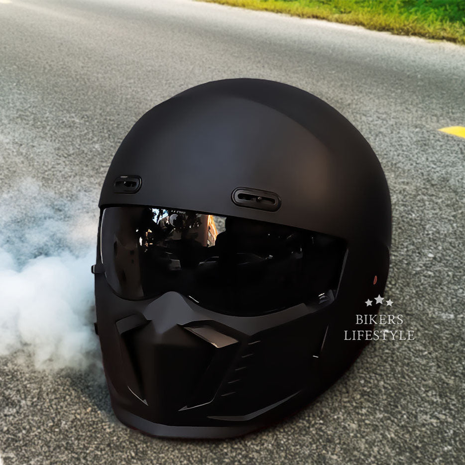 Retro Pilot Helmet For Street Riding With DOT ECE Approval And Cushioned Liner