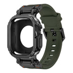 RavenTac 2'si 1 Arada TPU PC Kılıflı Fluoro Kauçuk Bant Apple Watch İçin