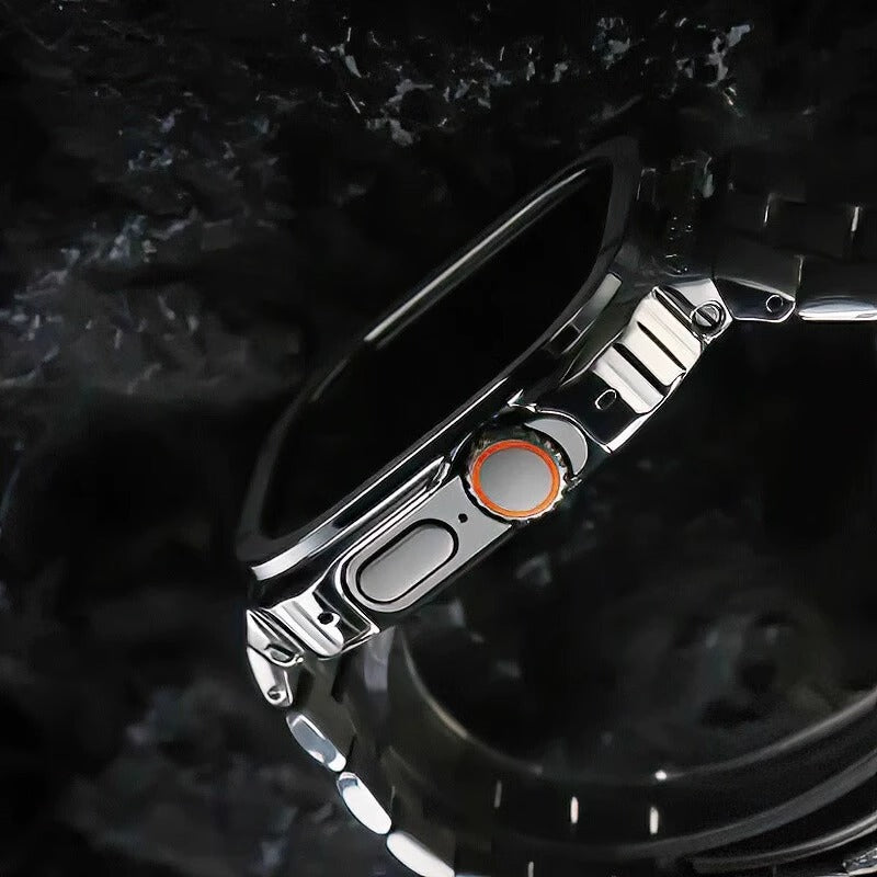 Avelon Apple Watch Stainless Case And Steel Band Accessory