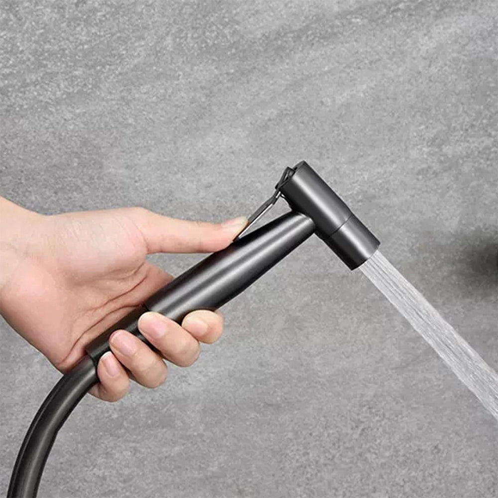 Nuvoro Hygienic Handheld Bidet Sprayer For Toilet With Stainless Steel Gunmetal Grey