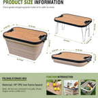 Sammenklappelig opbevaringskasse til camping for campister, holdbar organizer
