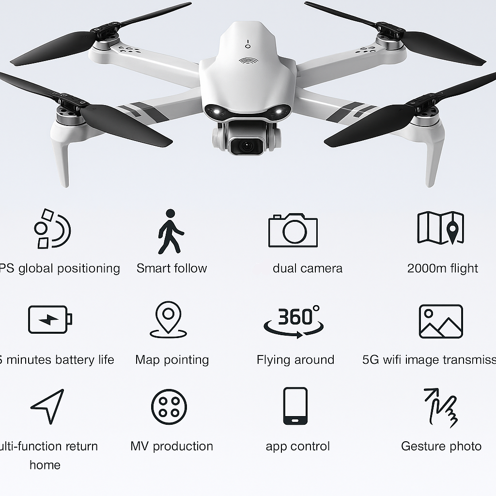 Dron Aeronix 8K Dengan Penstabilan GPS dan Julat 1.5 Km