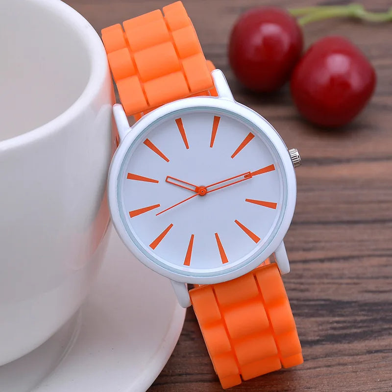 Relógio de Pulso Minimalista KairoHue com Quartzo e Correia de Silicone