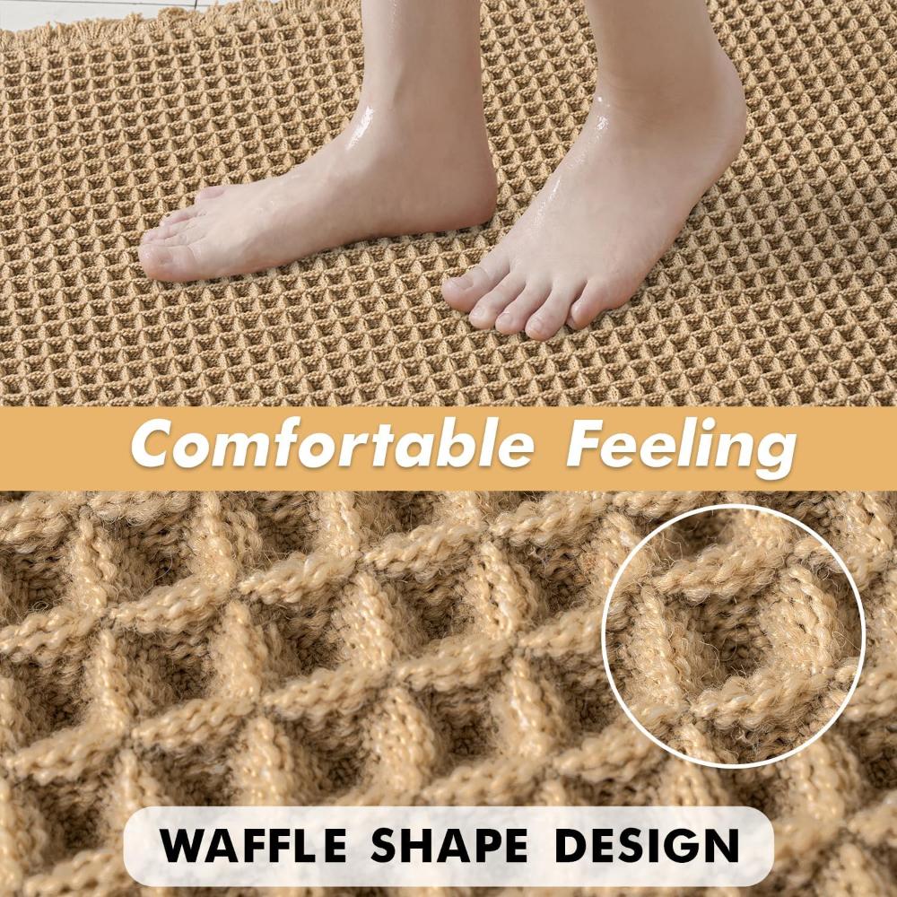 Tappetino da bagno a trama waffle per uso quotidiano in bagno