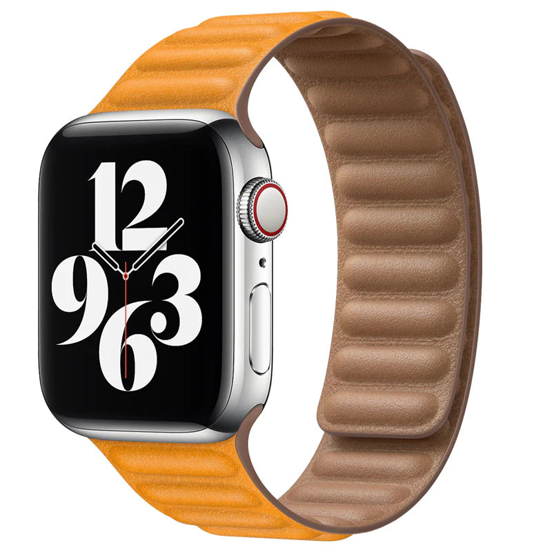 Kerrin Magnetic Leather Link Band Compatible With Apple Watch