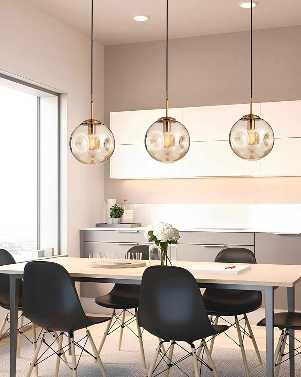 VeraLux Amber Glass Light With Subtle Vintage Glow For Any Ceiling