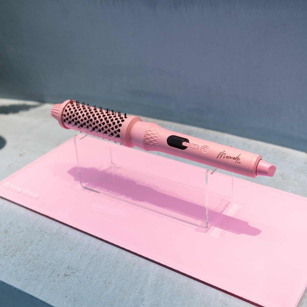 Brosse ronde céramique infrarouge avec écran LCD pour boucles brillantes et volumineuses