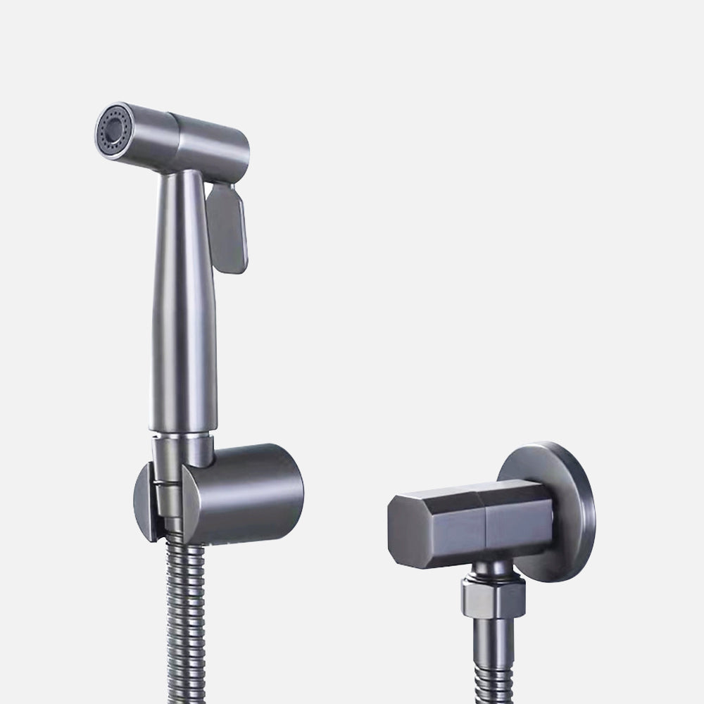 Nuvoro Hygienic Handheld Bidet Sprayer For Toilet With Stainless Steel Gunmetal Grey