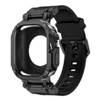 RavenTac 2'si 1 Arada TPU PC Kılıflı Fluoro Kauçuk Bant Apple Watch İçin
