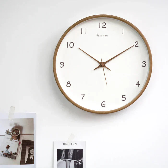 Orologio in legno massiccio Luxwood con movimento silenzioso per ogni ambiente