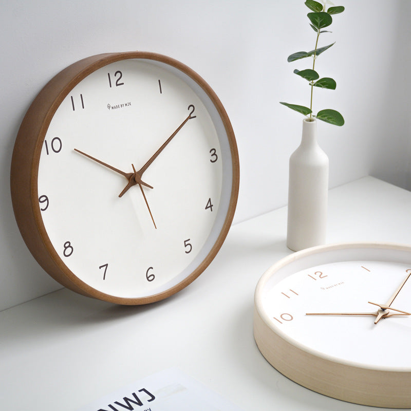 Ceas de perete din lemn masiv AuroraWood pentru decorul casei, în stil analogic