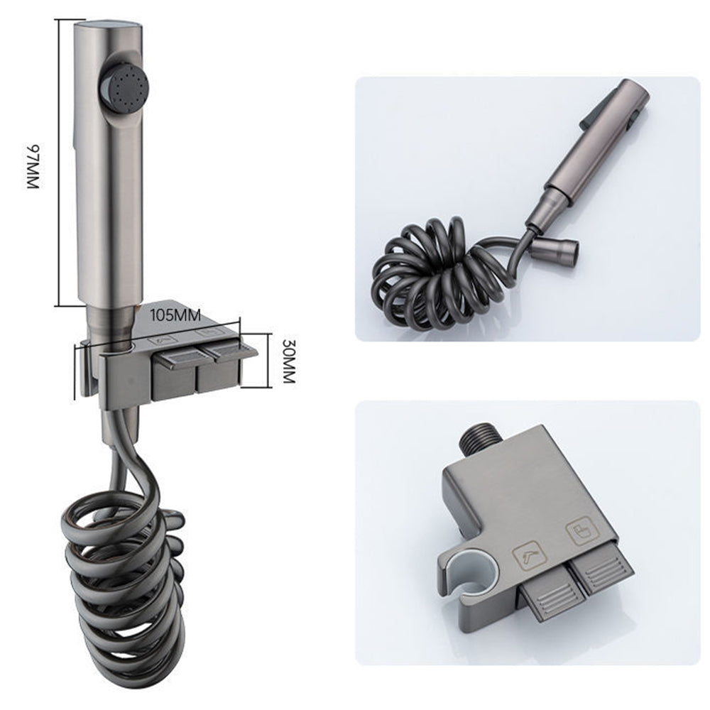AquaKey Pulverizador de Bidé Manual Ajustável com Controlo Estilo Piano para Sanita