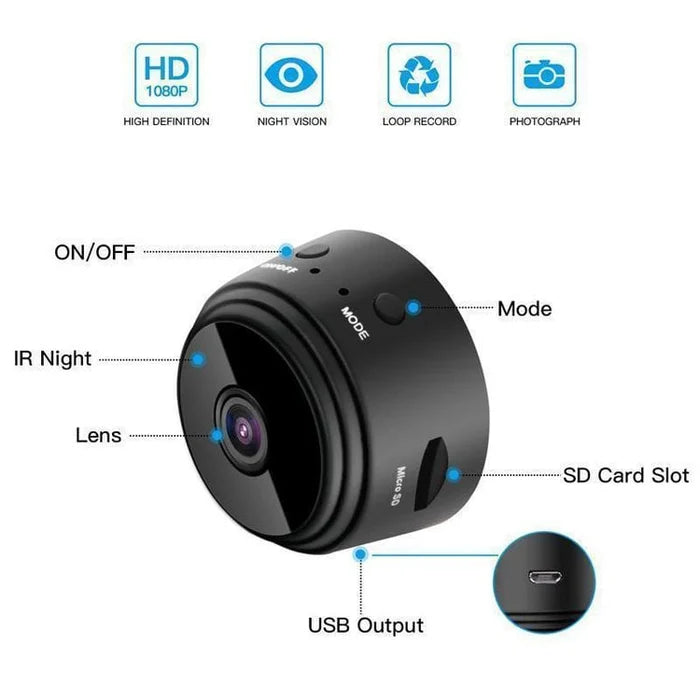 Nextri 1080P Wireless Camera With Magnetic Feature For Home Office Use