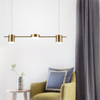 Lyria Trommel-Pendelleuchte, Licht in Schwarz-Gold-Finish, 3 bis 5 Lichter