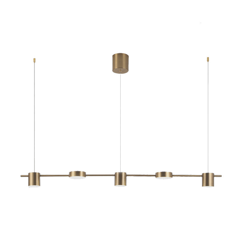 Lyria Trommel-Pendelleuchte, Licht in Schwarz-Gold-Finish, 3 bis 5 Lichter