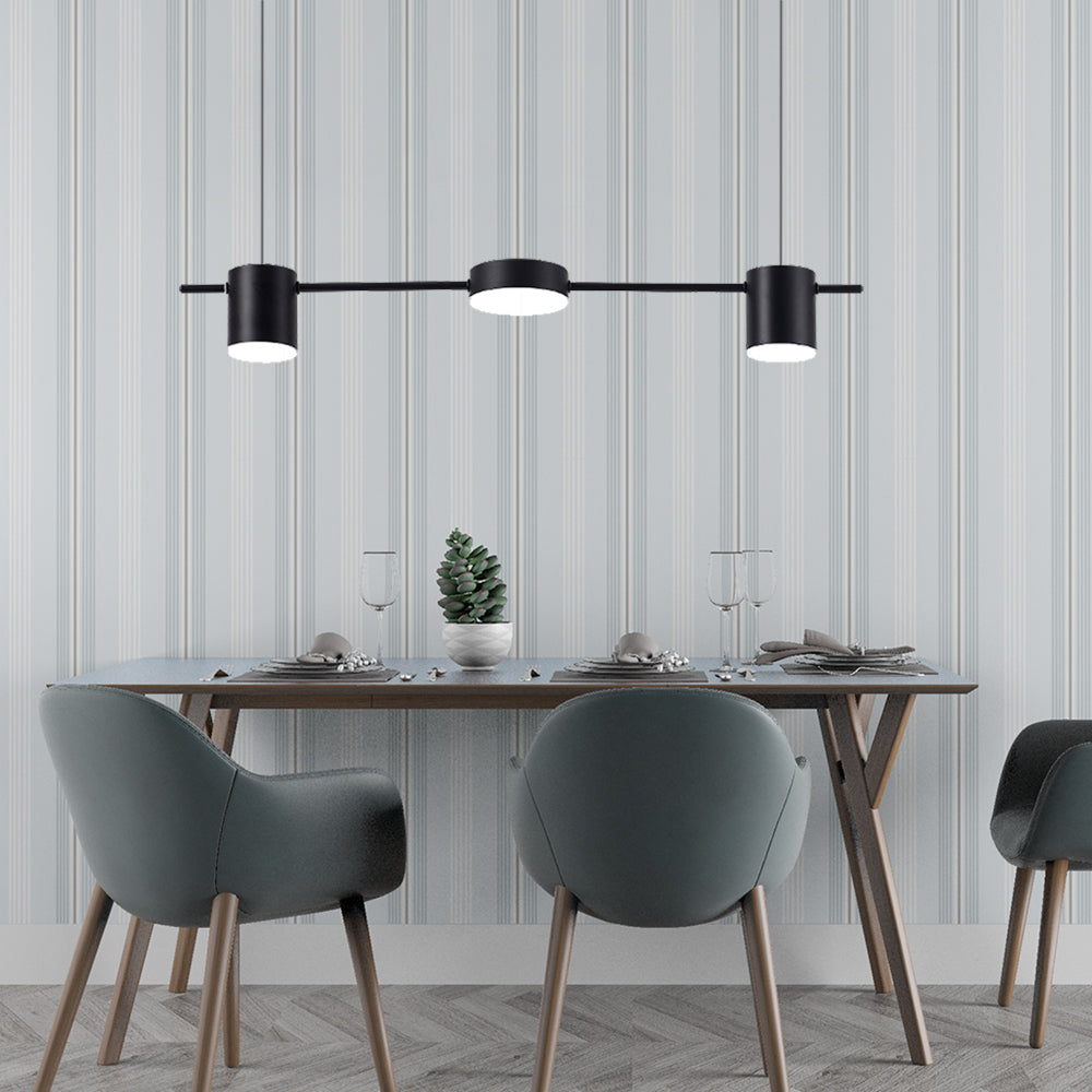 Lyria Trommel-Pendelleuchte, Licht in Schwarz-Gold-Finish, 3 bis 5 Lichter