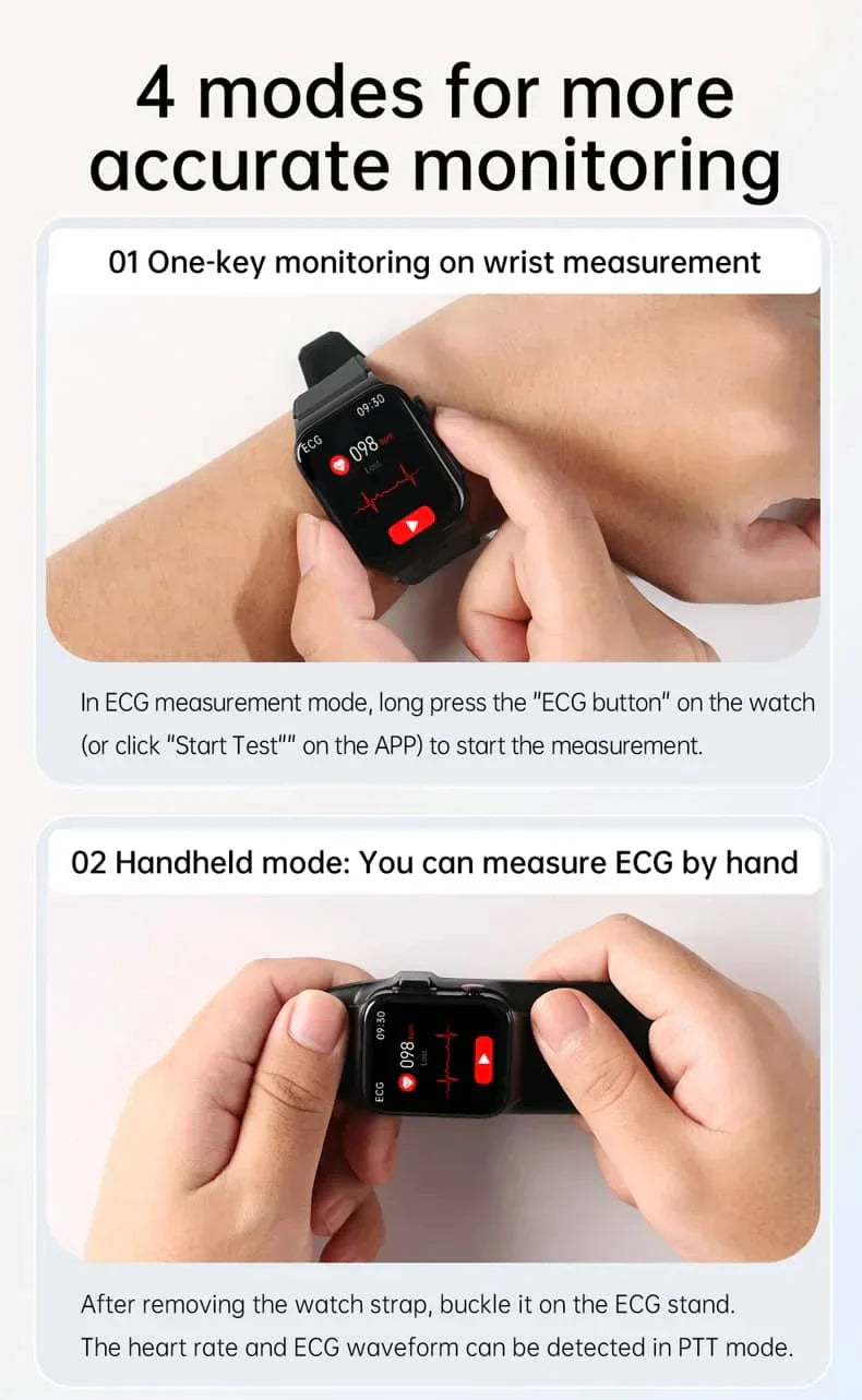 Smartwatch Med Sundhedsovervågning Fra AeroPulse, 1,83-Tommer Skærm