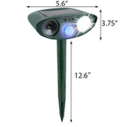 Disuasor de ciervos solar FloraShield con ráfagas ultrasónicas de 2.5 segundos para jardines