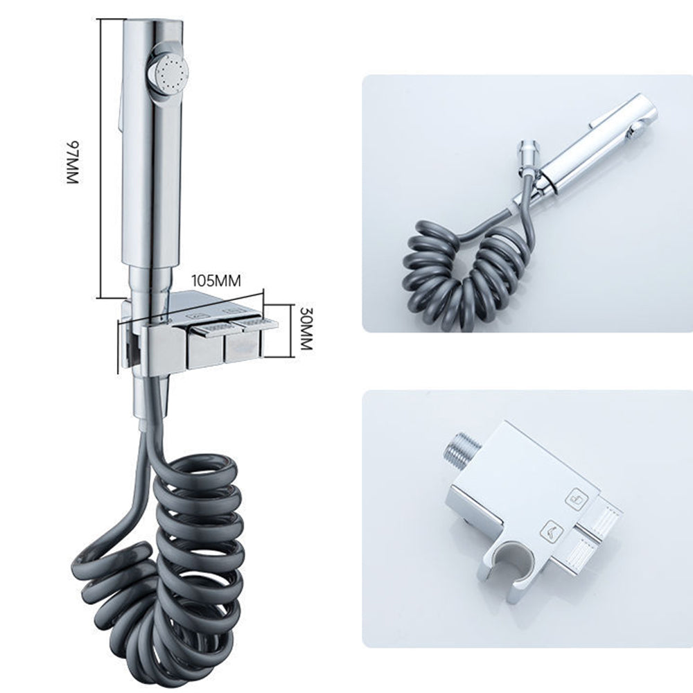 AquaKey Pulverizador de Bidé Manual Ajustável com Controlo Estilo Piano para Sanita