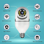 Outdoor WiFi Camera Inside A Light Bulb With Motion Detection
