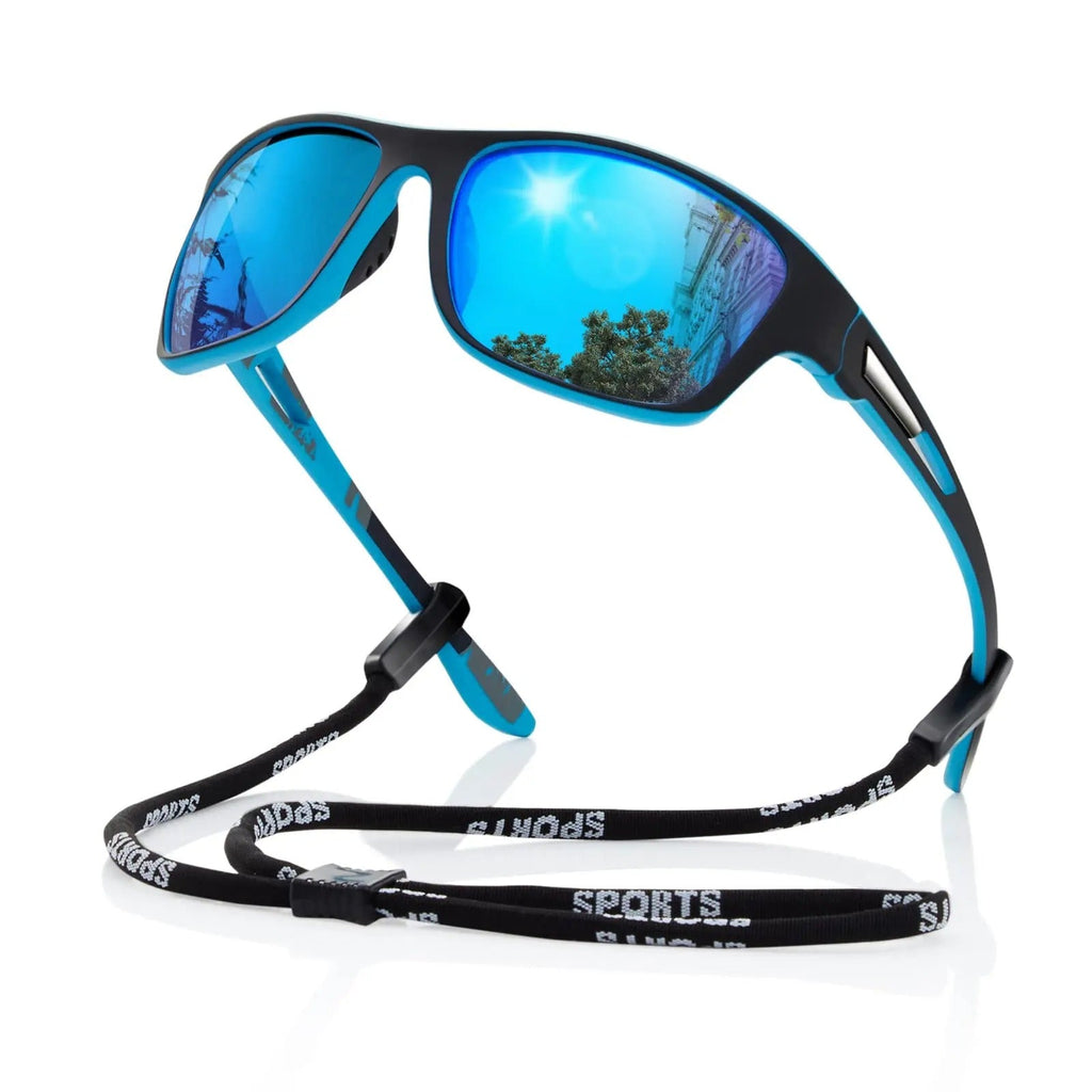 Men's UV400 Polarised Wrap Sunglasses Ideal For Cycling And Running